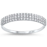 .25ct 14kt White Gold Diamond Band Ring Size 6.5