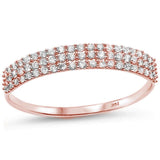 .26ct G SI 14kt Rose Gold Diamond Band Ring Size 6.5