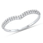 .20ct G SI 14kt White Gold V Shape Chevron Diamond Band Ring Size 6.5