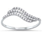 .17ct G SI 14kt White Gold Wave Diamond Band Ring Size 6.5