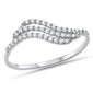 .17ct G SI 14kt White Gold Wave Diamond Band Ring Size 6.5