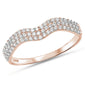 .29ct G SI 14kt Rose Gold Diamond Band Ring Size 6.5