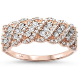 .27ct G SI 14kt Rose Gold Elegant Diamond Band Ring Size 6.5