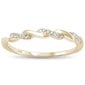 .06ct 14kt Yellow Gold Twisted Band Diamond Ring Size 6.5
