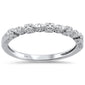 .05ct 14k White Gold Diamond Anniversary Wedding Stackable Band Size 6.5
