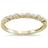 <span>DIAMOND CLOSEOUT! </span>.06ct 14k Yellow Gold Diamond Anniversary Wedding Stackable Band Size 6.5