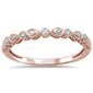 .06ct 14k Rose Gold Diamond Anniversary Wedding Stackable Band Size 6.5