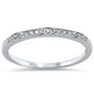 .07ct 14k White Gold Diamond Anniversary Wedding Stackable Band Size 6.5