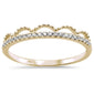 .10ct 14k Yellow Gold Diamond Trendy Crown Stackable Band Size 6.5