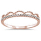 .10ct 14k Rose Gold Diamond Trendy Crown Stackable Band Size 6.5