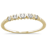 <span>DIAMOND CLOSEOUT! </span> .13ct 14k Yellow Gold Diamond Anniversary Wedding Stackable Band Size 6.5