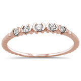 .13ct 14k Rose Gold Diamond Anniversary Wedding Stackable Band Size 6.5