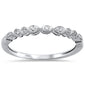 .05ct 14k White Gold Diamond Anniversary Wedding Stackable Band Size 6.5