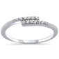 .11ct 14k White Gold Diamond Trendy Open Ring Band Size 6.5