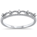 <span>DIAMOND CLOSEOUT! </span>.10ct 14k White Gold Diamond Anniversary Wedding Stackable Band Size 6.5
