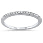.16ct 14k White Gold Diamond Accent Stackable Wedding Band Ring Size 6.5