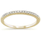 .15ct 14k Yellow Gold Diamond Accent Stackable Wedding Band Ring Size 6.5