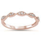 .10ct 14k Rose Gold Stackable Wedding Anniversary Diamond Rinze 6.5