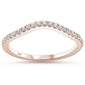 .19ct 14k Rose Gold Curved Stackable Wedding Anniversary Diamond Ring