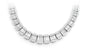 <span style="color:purple">SPECIAL!</span> 6mm 12.10ct G SI 14K White Gold Baguette & Round Diamond Necklace 22"
