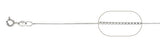012-.7MM Rhodium Box Chain .925  Solid Sterling Silver Sizes 16-30" NEW