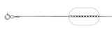 015 0.8MM Box Chain .925  Solid Sterling Silver Size 30"
