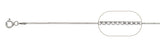 019-1MM Rhodium Box Chain .925  Solid Sterling Silver Sizes 16-30"