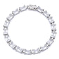 17.50ct Radiant Cut Cz .925 Sterling Silver Bracelet 7 1/4"