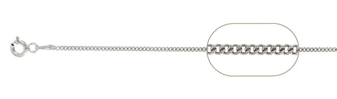 040-1.4MM Sterling Silver Curb Chain Made in Italy Available in 16"- 30" inches