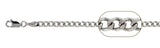 100-4MM Rhodium Plated Curb Chain .925 Solid Sterling Silver Available in 7"- 28" inches NEW