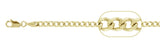 120-5MM Yellow Gold Plated Curb Chain Sterling Silver Made in Italy Available in 7"- 30" inches NEW