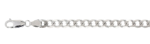 150 6MM Curb Chain .925  Solid Sterling Silver Size 30"