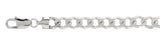 200-8MM Curb Chain .925 Sterling Silver Made in Italy Available in 24"- 30" inches NEW