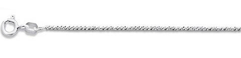 025 1.4MM CrissCross chain .925 Solid Sterling Silver Available in 16-20"