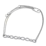 .31ct Diamond Infinity Bracelet 14kt White gold 7" Long
