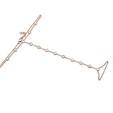 <span style="color:purple">SPECIAL!</span>.51cts 14k Rose Gold Diamond Bracelet & Ring Chain 7" + 3" Ext