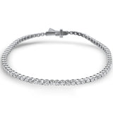<span style="color:purple">SPECIAL!</span> 2.97ct 14KT White Gold Diamond Diamond Tennis Bracelet 7" Long