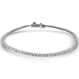2.08ct 14KT White Gold Diamond Diamond Tennis Bracelet 7" Long