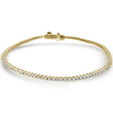 <span style="color:purple">SPECIAL!</span> 1.98ct G SI 14KT Yellow Gold Diamond Tennis Bracelet 7"