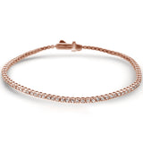 <span style="color:purple">SPECIAL!</span> 1.98ct G SI 14KT Rose Gold Diamond Tennis Bracelet 7"