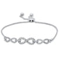 .16ct 14K White Gold Women's Diamond Infinity Adjustable Bola Bracelet