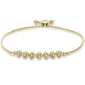 .33ct 14k Yellow Gold Women's Adjustable Diamond Bola Bracelet