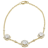 <span style="color:purple">SPECIAL!</span> .84ct 14K Yellow Gold Diamond Circle Bracelet 7"