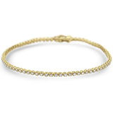 <span>DIAMOND CLOSEOUT! </span> 1.00ct 14K Yellow Gold Trendy Diamond Tennis Bracelet 7"