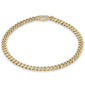 <span style="color:purple">SPECIAL!</span>5mm .65ct G SI 14K Yellow Gold Diamond Round Cuban Bracelet 7"