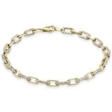 <span>DIAMOND CLOSEOUT! </span>2.64ct G SI 14K Yellow Gold Diamond Paperclip Style Bracelet 6.5" Long
