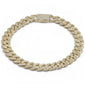 <span style="color:purple">SPECIAL!</span> 9MM 3.43ct G SI 14K Yellow Gold Diamond Round Cuban Bracelet 8"