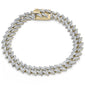 <span style="color:purple">SPECIAL!</span>10MM 4.67ct G SI 14K Yellow Gold Diamond Cuban Link Micro Pave Bracelet 8.5"