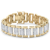 <span>DIAMOND CLOSEOUT! </span> 16mm 6.90ct G SI 14K Yellow Gold Diamond Bracelet 8"