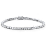 5.98ct 14KT White Gold Diamond Tennis Bracelet 8"